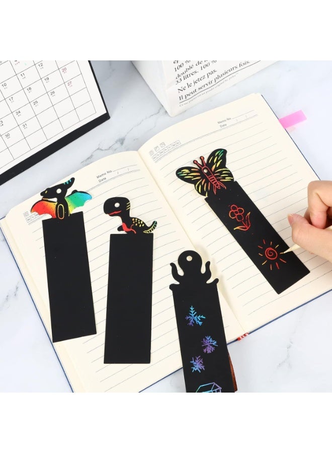 SNAPTRON DIY Rainbow Animal Bookmarks Party Favors, 48-Piece Set with Stylus and Ropes - Image 3