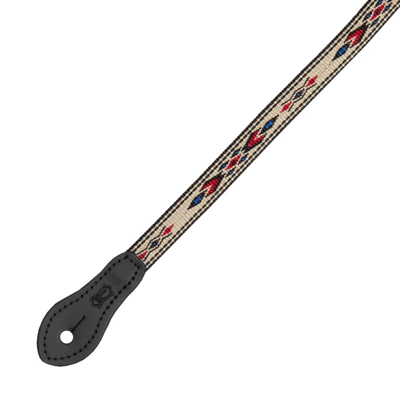 Levy's Leathers 1/2" Jacquard Weave Mandolin/Ukulele Strap with Dual Leather Strap Pin Ends, Adjustable to 50" (MJ19UKE-003) - Image 2