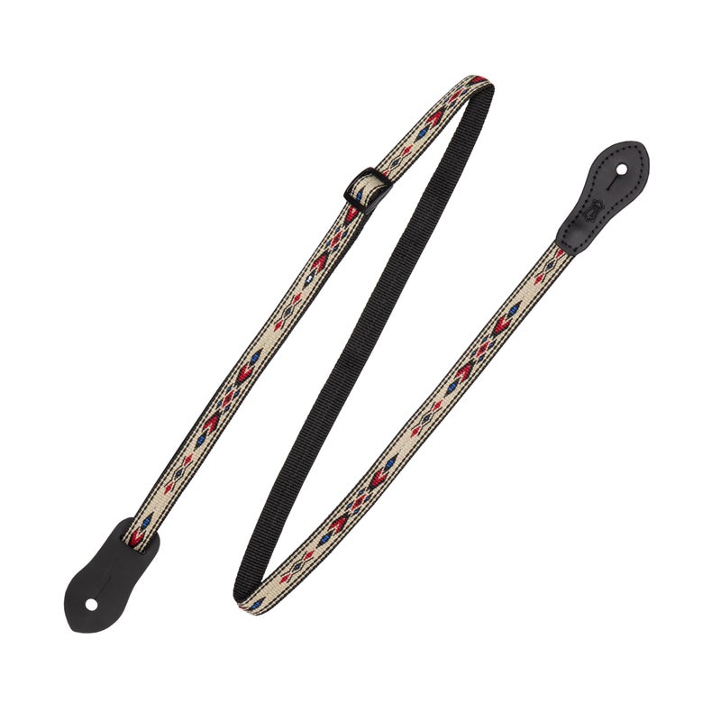 Levy's Leathers 1/2" Jacquard Weave Mandolin/Ukulele Strap with Dual Leather Strap Pin Ends, Adjustable to 50" (MJ19UKE-003) - Image 1