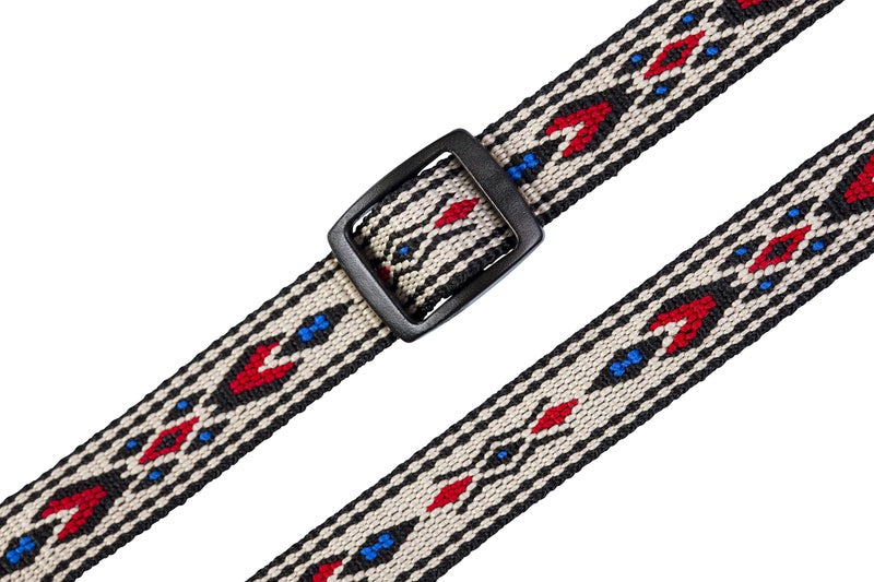 Levy's Leathers 1/2" Jacquard Weave Mandolin/Ukulele Strap with Dual Leather Strap Pin Ends, Adjustable to 50" (MJ19UKE-003) - Image 5