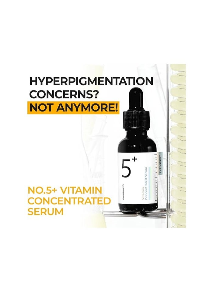 numbuzin - numbuzin No.5 Vitamin Concentrated Serum | Glutathione & Vitamin Serum, Dark Spot, Korean Skincare 1.01fl.oz/30ml - Image 1