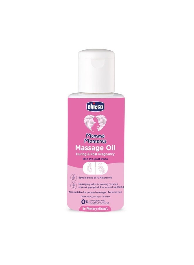 Chicco Mamma Moments Massage Oil During & Post Pregnancy 100ml | Improve Physical and Emotional Wellbeing | No Phenoxyethanol | Dermatologically Tested - Image 3