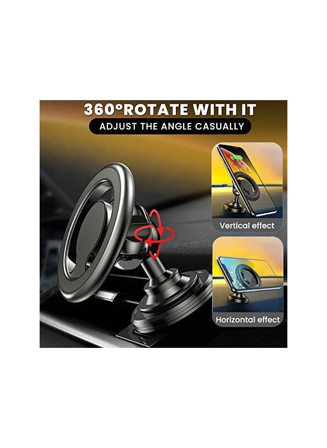 wisfunlly Magnetic Car Phone Holder for Dashboard, Magnet Cell Phone Mount Compatible with MagSafe iPhone 14 Pro Plus 12/13 All Phones Series, Universal Mobile Holder Car Mount Fits All Smartphones  - Image 4