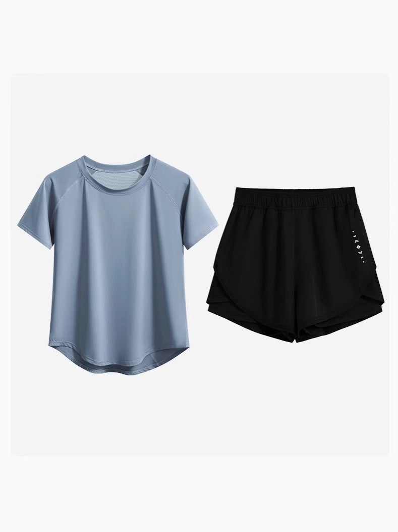 Sweat Suit Men'S And Women'S Running Sports T-Shirt Summer Thin Loose Quick-Drying Short-Sleeved Professional Fitness Training Yoga Top - Image 5