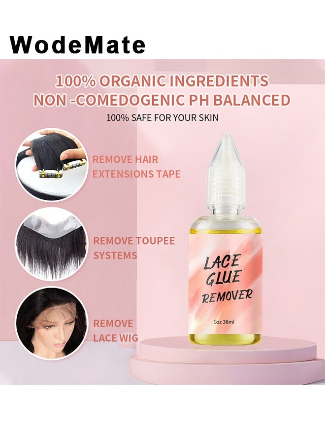 WodeMate 38ML Lace Wig Glue And 30ML Adhesive Remover Set, Lace Wig Glue Safe Non-Toxic Glue, Waterproof Invisible Bonding, Perfect Combination For Front Lace Wigs - Image 4