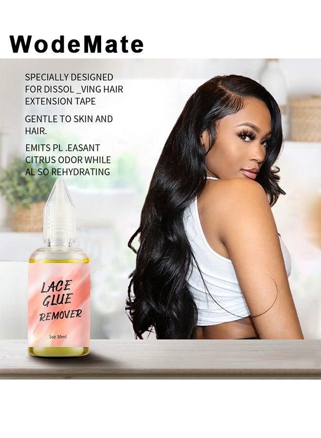 WodeMate 38ML Lace Wig Glue And 30ML Adhesive Remover Set, Lace Wig Glue Safe Non-Toxic Glue, Waterproof Invisible Bonding, Perfect Combination For Front Lace Wigs - Image 5