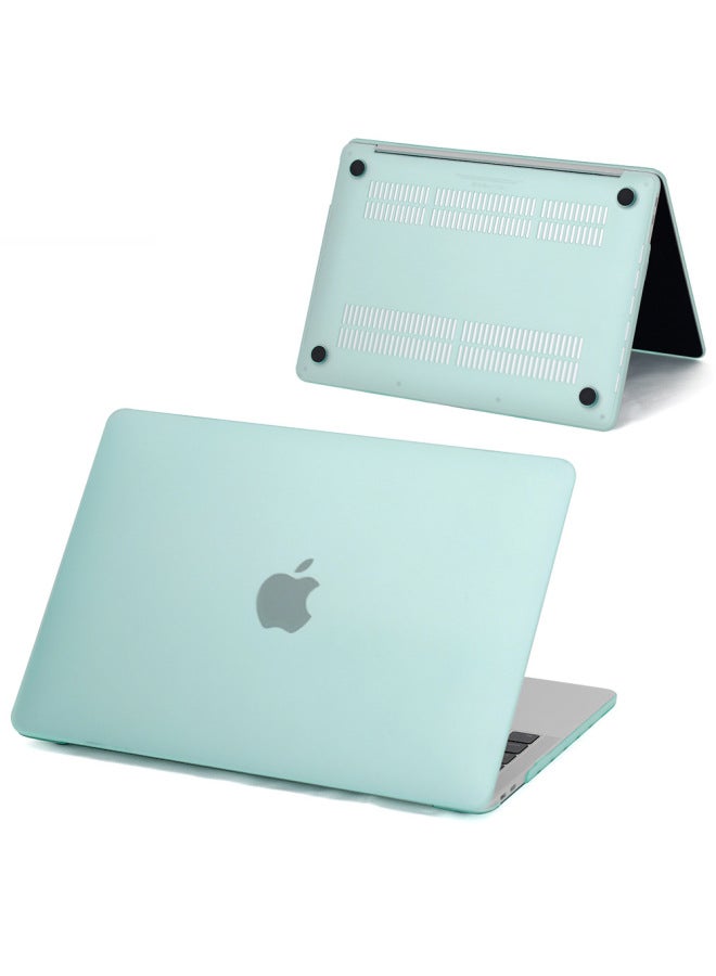 Macbookair Protective Case Frosted Transparent Suitable For Apple Laptop Case Computer Protective Case 13.6M4 Thin-Color:Frosted Flat-Water Green-Applicable Model:2018-2020air13（A1932/2179/2337） - Image 1