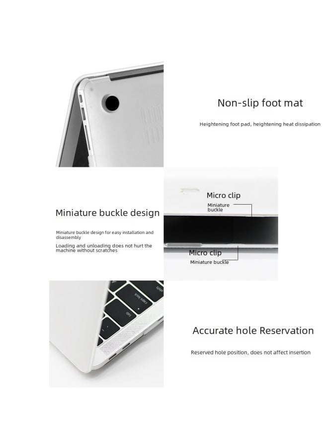 Macbookair Protective Case Frosted Transparent Suitable For Apple Laptop Case Computer Protective Case 13.6M4 Thin-Color:Frosted Flat-Water Green-Applicable Model:2018-2020air13（A1932/2179/2337） - Image 5