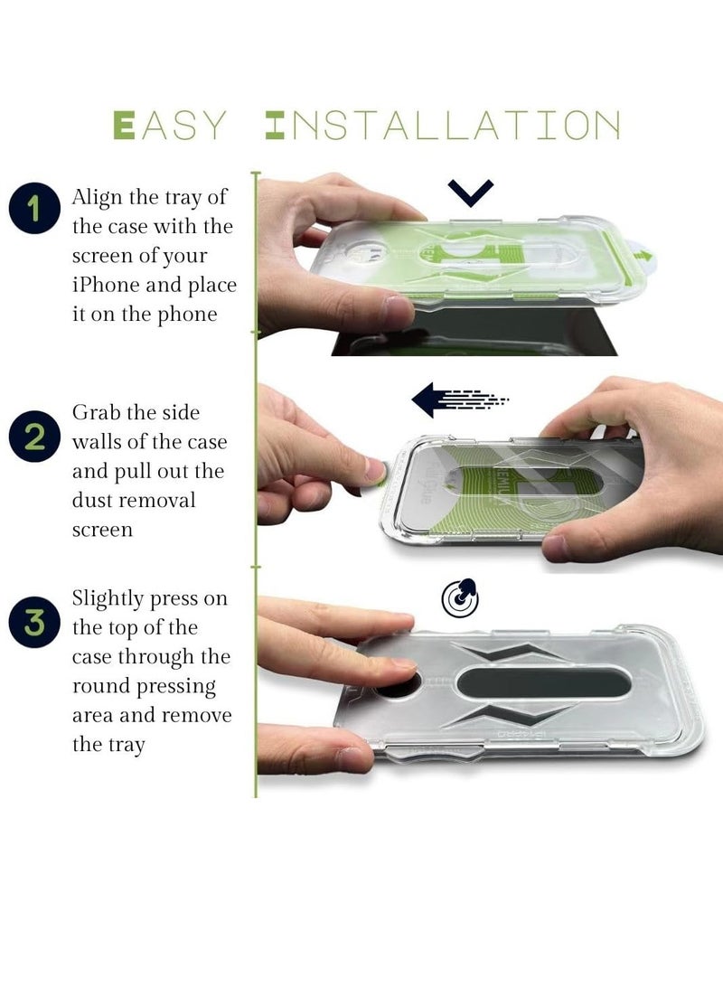 DIGI CORE Privacy Glass Screen Protector For iPhone 14 Pro 6.1 Inch Easy Installation Kit Auto Alignment 9H Hardness 99.99% HD Clear Bubble Free Anti Spy iPhone 14 Pro Screen 5D Magic Glass Dust Extraction - Image 2