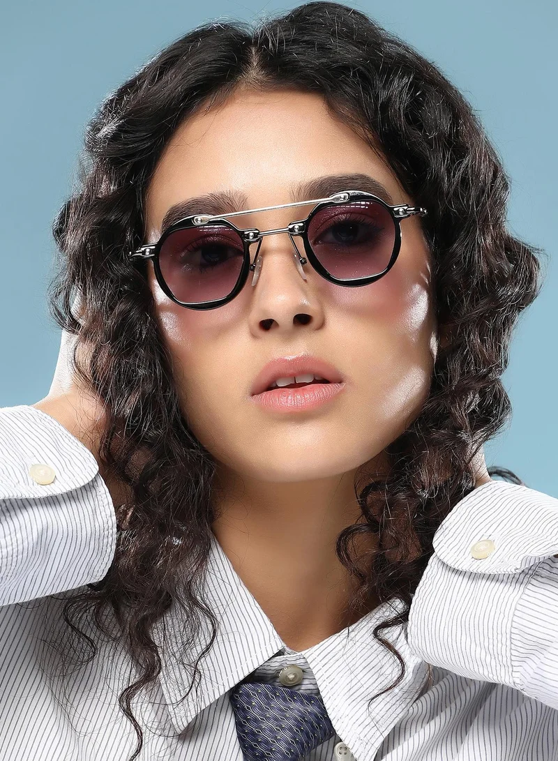 Haute Sauce Polarized Full Rim Round Sunglasses For Women