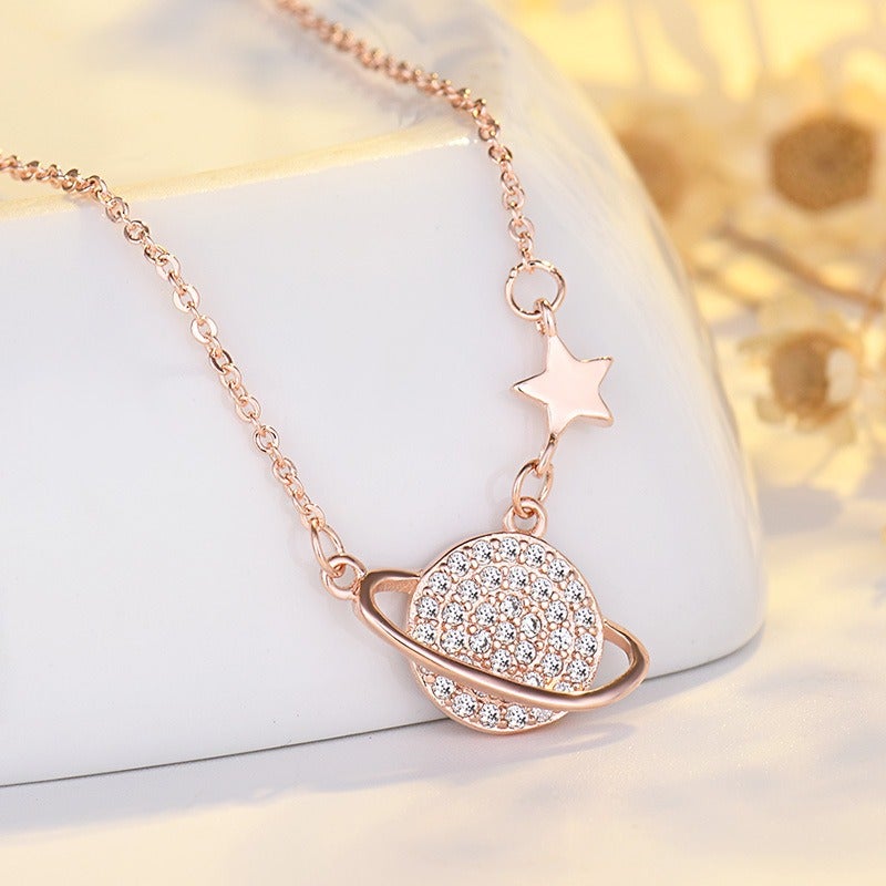 Singapore Planet Necklace (Rose Gold) - Image 1