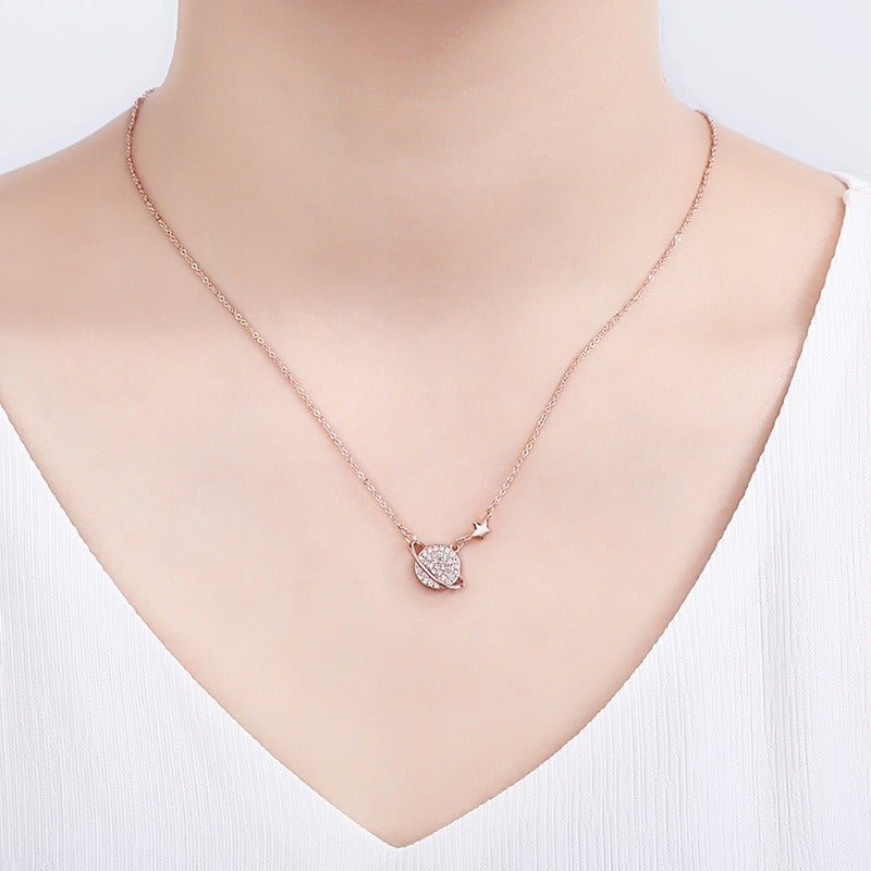 Singapore Planet Necklace (Rose Gold) - Image 4