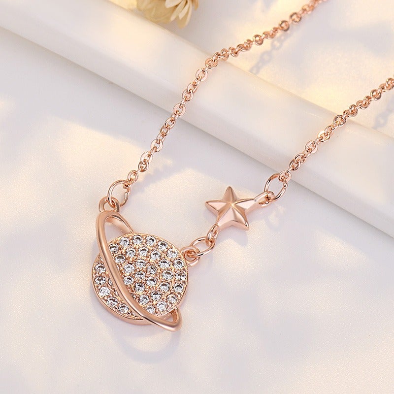 Singapore Planet Necklace (Rose Gold) - Image 3