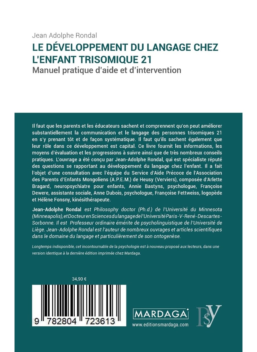 Le développement du langage chez l'enfant trisomique: Manuel pratique d'aide et d'intervention  - Image 2
