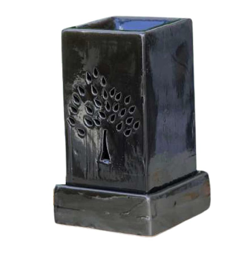 Mkd2 Rise Mkd2 Rise Ceramic Electric Aroma Burner Oil Diffuser Lamp for Home Fragrance Square 7 inch Black  - Image 5