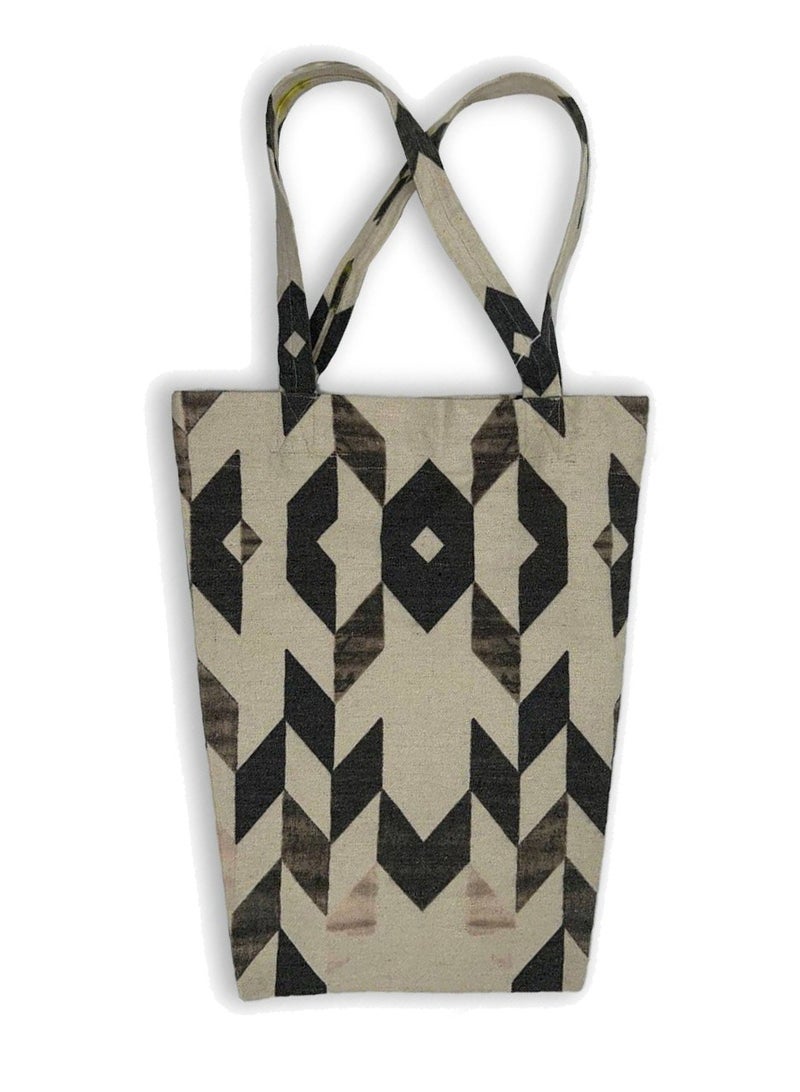 Gharibo Bags casual printed linen tote bag T230012A - Image 1