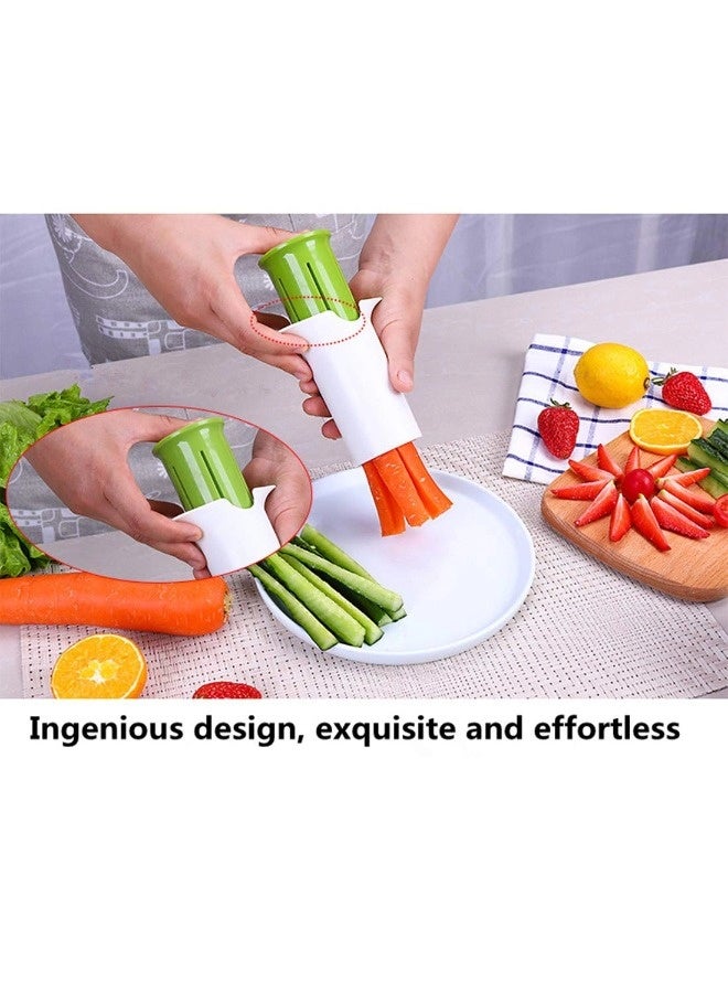ShebSheb Vegetable Slicer Fruit Cutter Cucumber, Strawberry, Carrot, Potato | Easy Salad Maker, Cheese Grater for Kitchen | Creative Multi-Function Manual Food Chopper - Image 4