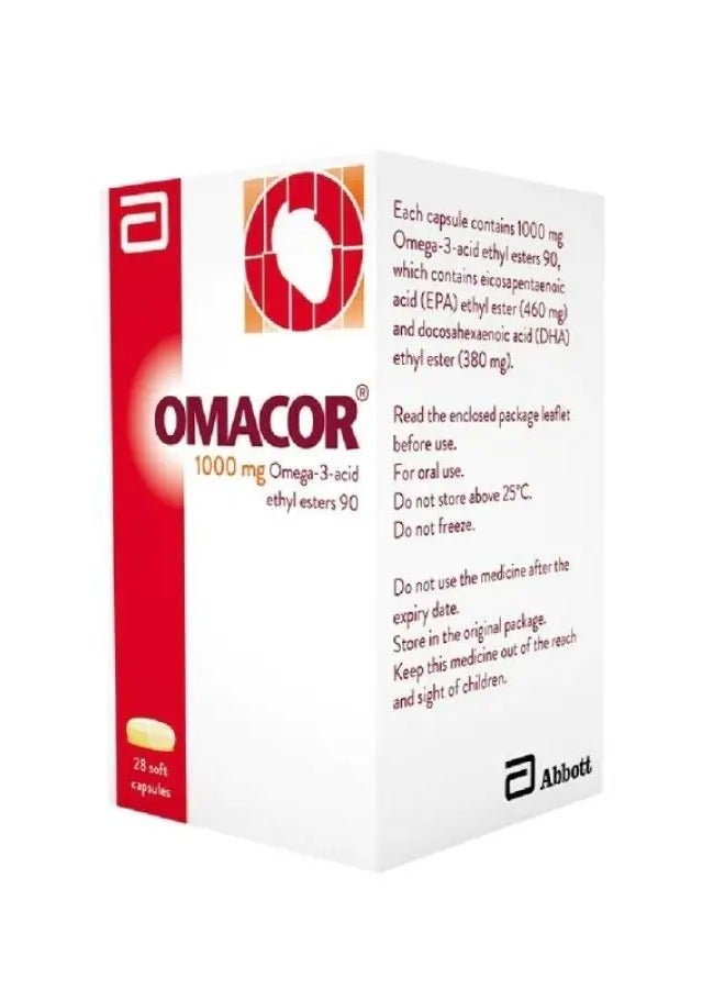 OMACOR 1000MG Omega-3 Soft Capsules 28'S - Image 1