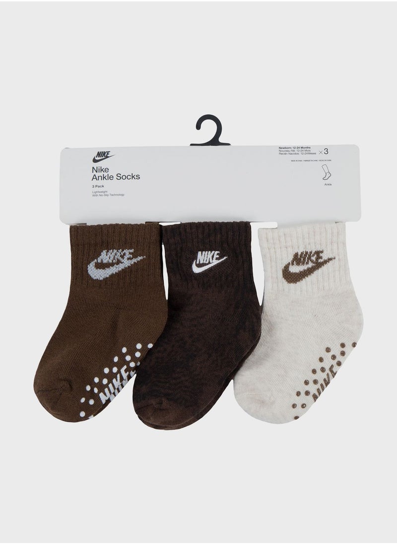 Nike - Infant 3 Pack Grip Socks - Image 1