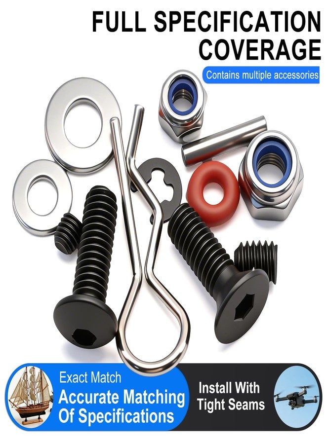 Bemaka 540Pcs RC Screw Kit, Universal Hardware Fasteners with Screws, Nuts, Washers, Clips, O-Rings & Pins, Fit for 1/8 1/10 1/12 1/16 Scale RC Crawler Truck Buggy Car Repair Replacement Parts - Image 4