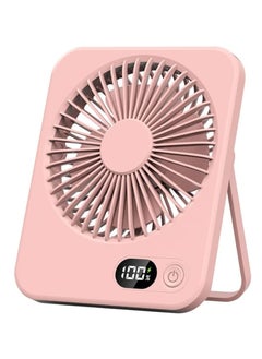 OUYoo USB Rechargeable Portable Handheld Fan, Foldable Lightweight Miniature Fan with Digital Display, Ultra-Quiet 5-Speed Cooling Device for Convenient Use, Suitable for Home, Office, and Outdoor Travel  - Image 1