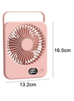 OUYoo USB Rechargeable Portable Handheld Fan, Foldable Lightweight Miniature Fan with Digital Display, Ultra-Quiet 5-Speed Cooling Device for Convenient Use, Suitable for Home, Office, and Outdoor Travel  - Image 4