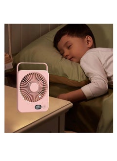 OUYoo USB Rechargeable Portable Handheld Fan, Foldable Lightweight Miniature Fan with Digital Display, Ultra-Quiet 5-Speed Cooling Device for Convenient Use, Suitable for Home, Office, and Outdoor Travel  - Image 2