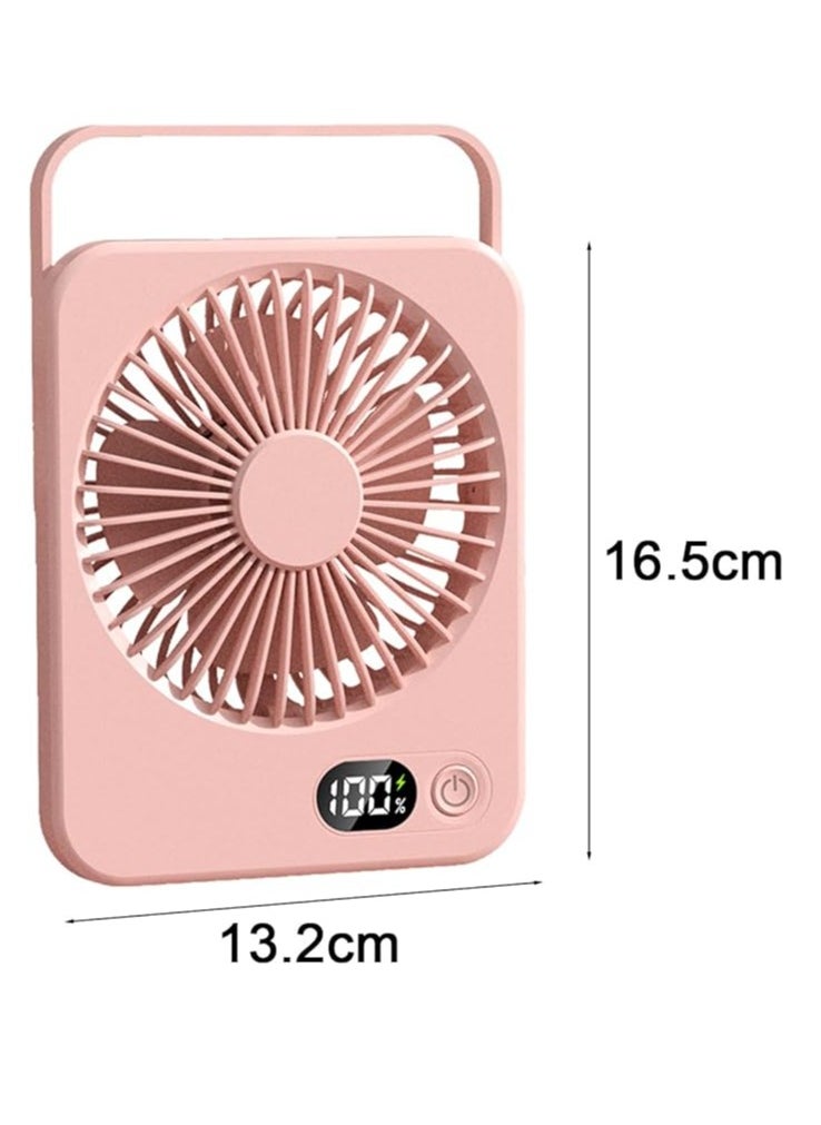 OUYoo - USB Rechargeable Portable Handheld Fan, Foldable Lightweight Miniature Fan with Digital Display, Ultra-Quiet 5-Speed Cooling Device for Convenient Use, Suitable for Home, Office, and Outdoor Travel - Image 1