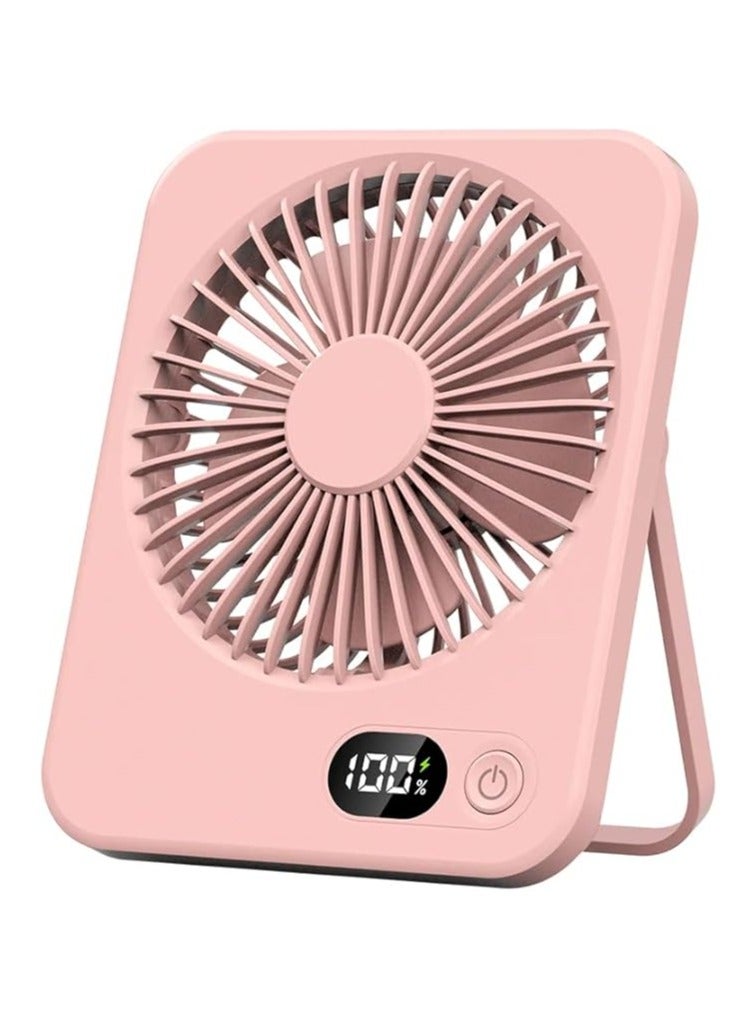 USB Rechargeable Portable Handheld Fan, Foldable Lightweight Miniature Fan with Digital Display, Ultra-Quiet 5-Speed Cooling Device for Convenient Use, Suitable for Home, Office, and Outdoor Travel