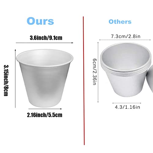 FRIGIIRE 12 Pieces Pudding Molds for Baking Single Muffin Tin Cupcake Tin Ramekins Cups Nonstick Souffle Darioles Mould Aluminum,3.15 inch Height - Image 3