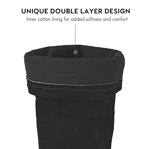 LeaSeek Leather Welding Work Sleeves,Heat & Flame Resistant Arm Protection Gardening Sleeve - Image 2