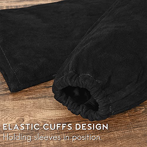 LeaSeek Leather Welding Work Sleeves,Heat & Flame Resistant Arm Protection Gardening Sleeve - Image 3