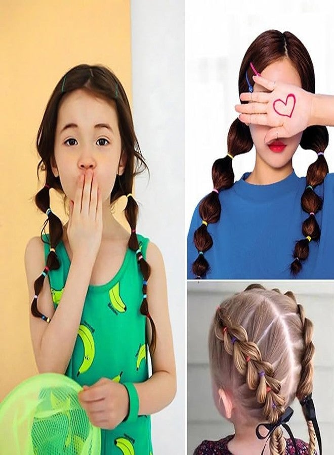 YPTC (888 PCS) Elastics Stretchy Hair Tie Ponytail Hair Rubber Band Holder for Women, Soft & Smooth Basic Everyday Wear Thin Elastics Stretchy Hair Tie (Bag, Black) - Image 2