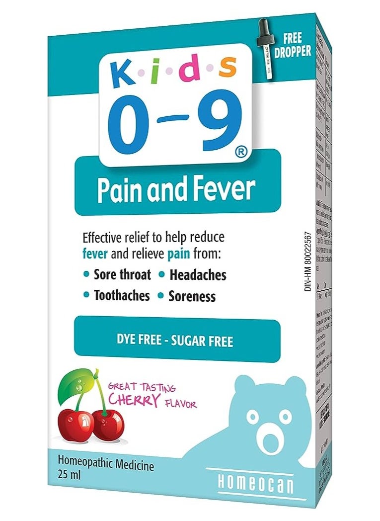 Kids 0-9 - Generic Kids 0-9 Homeopath Pain & Fever -25Ml - Image 1