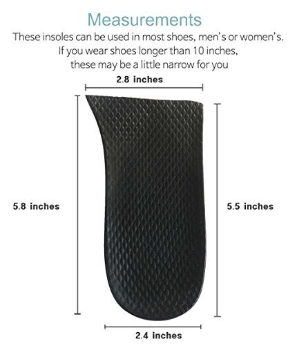 BalanSole 34 Inch Heel Cushions Black Unisex Shoe Inserts - Image 5