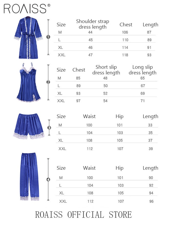 roaiss 5-Pack Women's Pyjama Set Sling with Chest Pad Nightdress Sweet Sleepwear Home Wearing Clothes Suits Ladies Floral Printing Nightwear Lingerie Robe Underwear Shorts Summer Spring  - Image 4