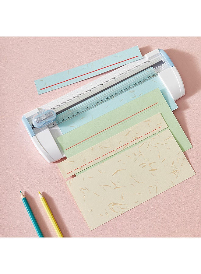 Generic ortable A5 Sliding Paper Cutter 23cm/9.1Inch Cut Length Paper Trimmer Scrapbooking Tool Cutting Mat Machine for DIY Craft Paper Cardboard Photos Pictures Cards Office Home Supplies  - Image 3