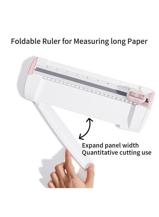 Generic ortable A5 Sliding Paper Cutter 23cm/9.1Inch Cut Length Paper Trimmer Scrapbooking Tool Cutting Mat Machine for DIY Craft Paper Cardboard Photos Pictures Cards Office Home Supplies  - Image 5
