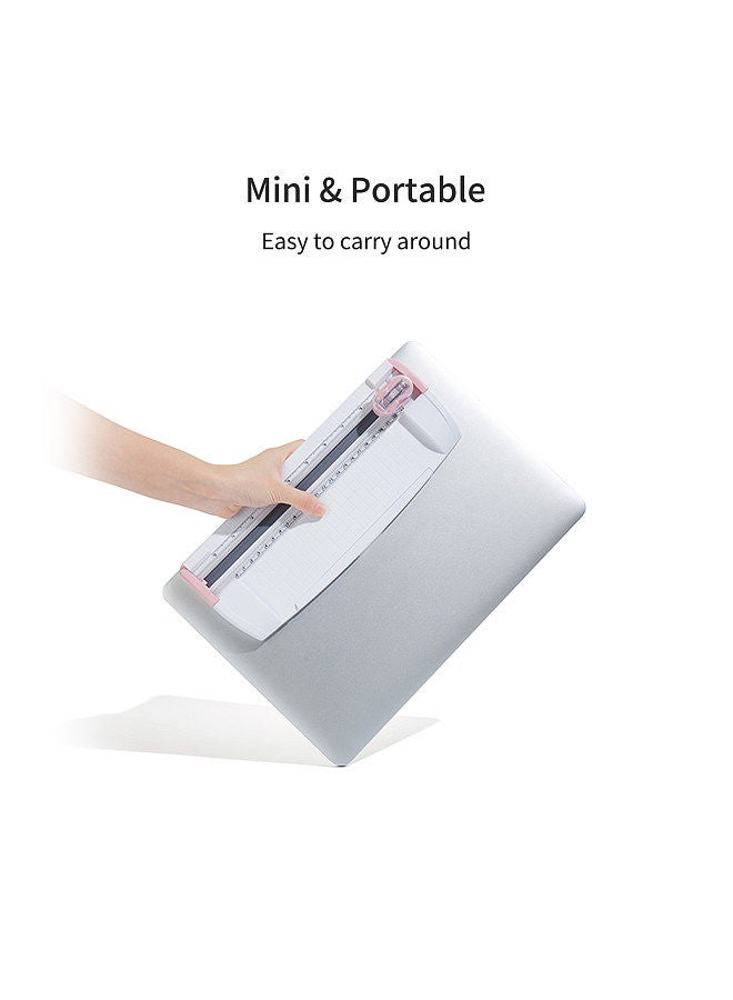 Generic ortable A5 Sliding Paper Cutter 23cm/9.1Inch Cut Length Paper Trimmer Scrapbooking Tool Cutting Mat Machine for DIY Craft Paper Cardboard Photos Pictures Cards Office Home Supplies  - Image 4