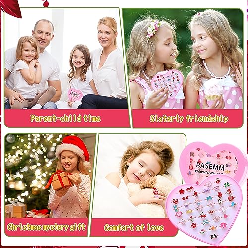 PASEMM 36pcs Little Girl Jewel Rings, Adjustable, No Duplication Kids Play Ring in Box,Pretend and Dress Up Rings for 4-12 Year Old Girls Birthday Gifts Holiday Gifts, 4 5 6 7 8 9 10 11 12 Year Old Girl Toys for Kids - Image 4