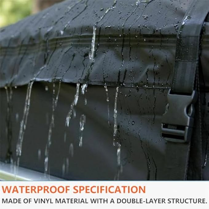 rayihni حقيبة تخزين على السطح للسيارة، حاملة تخزين ذات جوانب ناعمة مع حصيرة مضادة للانزلاق للسقف العاري، رف السقف (44.1*34.3*17.3) - Image 3