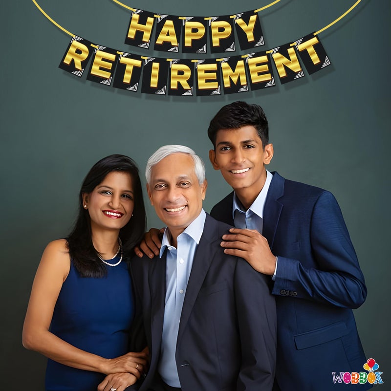 Wobbox Retirement Banner, Happpy Retirement Banner, Retirement Party Decorations Items (FP4583) - Image 5