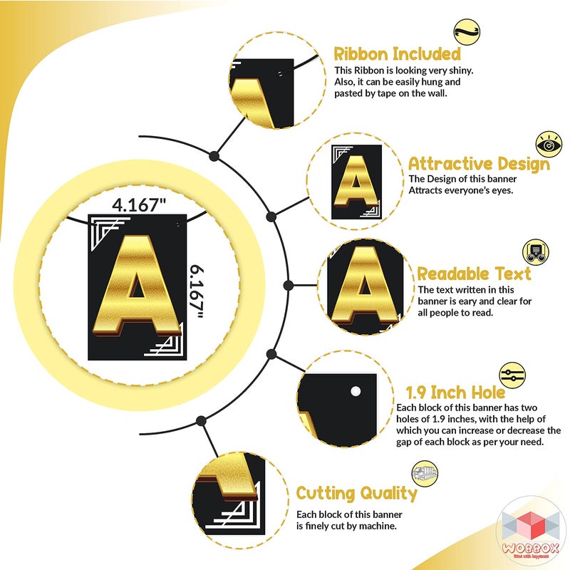 Wobbox Retirement Banner, Happpy Retirement Banner, Retirement Party Decorations Items (FP4583) - Image 2