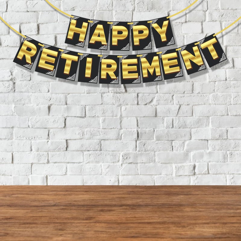 Wobbox Retirement Banner, Happpy Retirement Banner, Retirement Party Decorations Items (FP4583) - Image 1