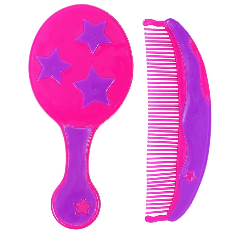 1st Step Baby Comb and Brush Set/Grooming Set with Soft Bristles (Pink) - Image 1