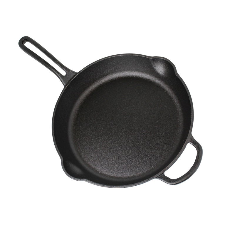 Mirro 12in Cast Iron Preseasoned Skillet with Helper Handle