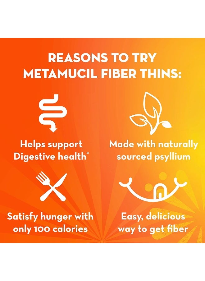 Metamucil, Fiber Thins, Daily Psyllium Husk Fiber Supplement, Supports Digestive Health and Satisfies Hunger, Chocolate Flavor, 12 Servings - pzsku/Z6643D62759F5C16BC997Z/45/_/1741000437/9ed19d1f-7f23-4e80-821e-e73e307eb7a0