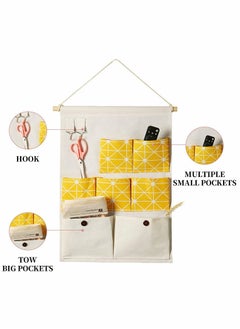Y&D Organizer Storage, Hanging 7 Pockets, for Fabric Wall Door Storage Bag (2 Packs, Yellow+Green)  - Image 5