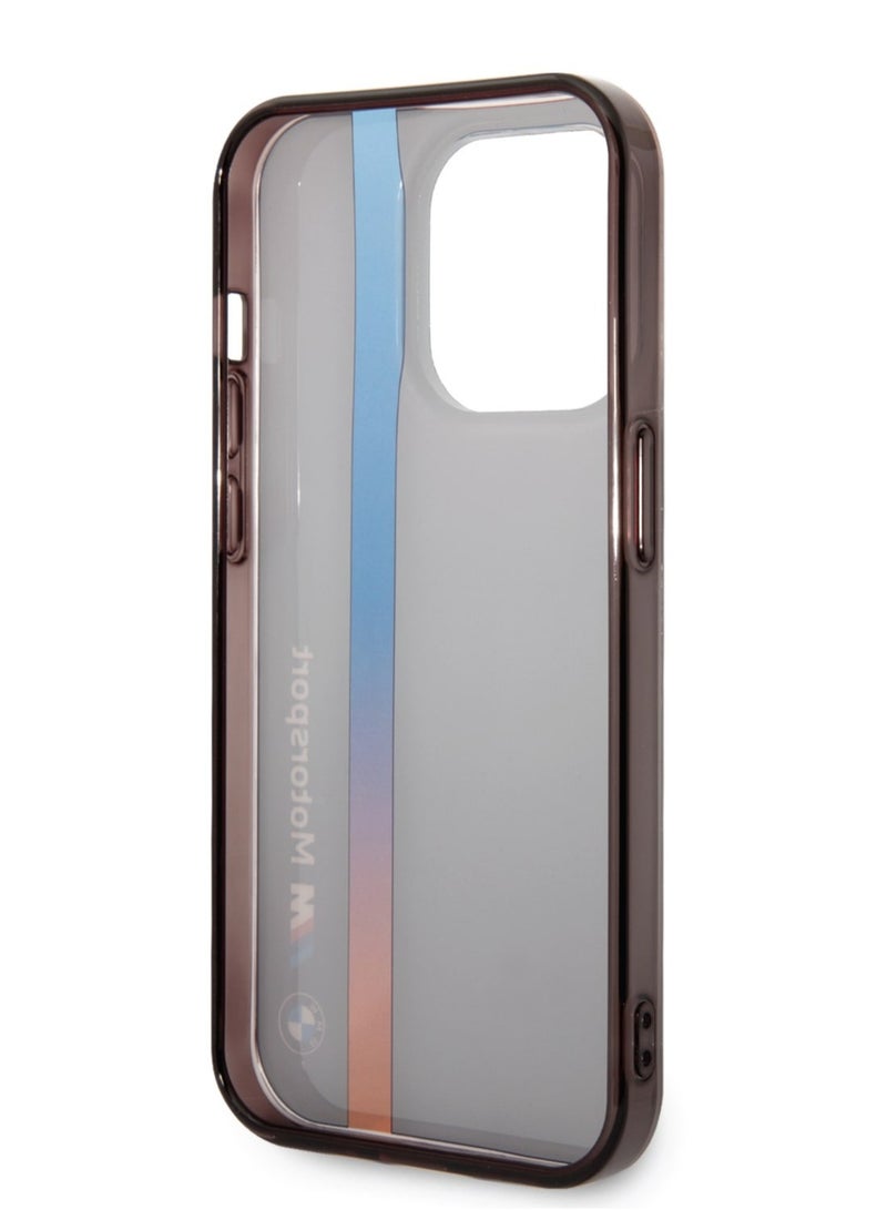 بي إم دبليو حافظة Motorsport Collection PC/TPU IML مع شريط ثلاثي الألوان مطبوع لهاتف ايفون 14 برو ماكس - Image 3