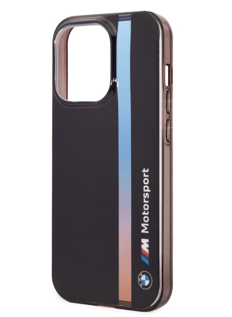 بي إم دبليو حافظة Motorsport Collection PC/TPU IML مع شريط ثلاثي الألوان مطبوع لهاتف ايفون 14 برو ماكس - Image 1